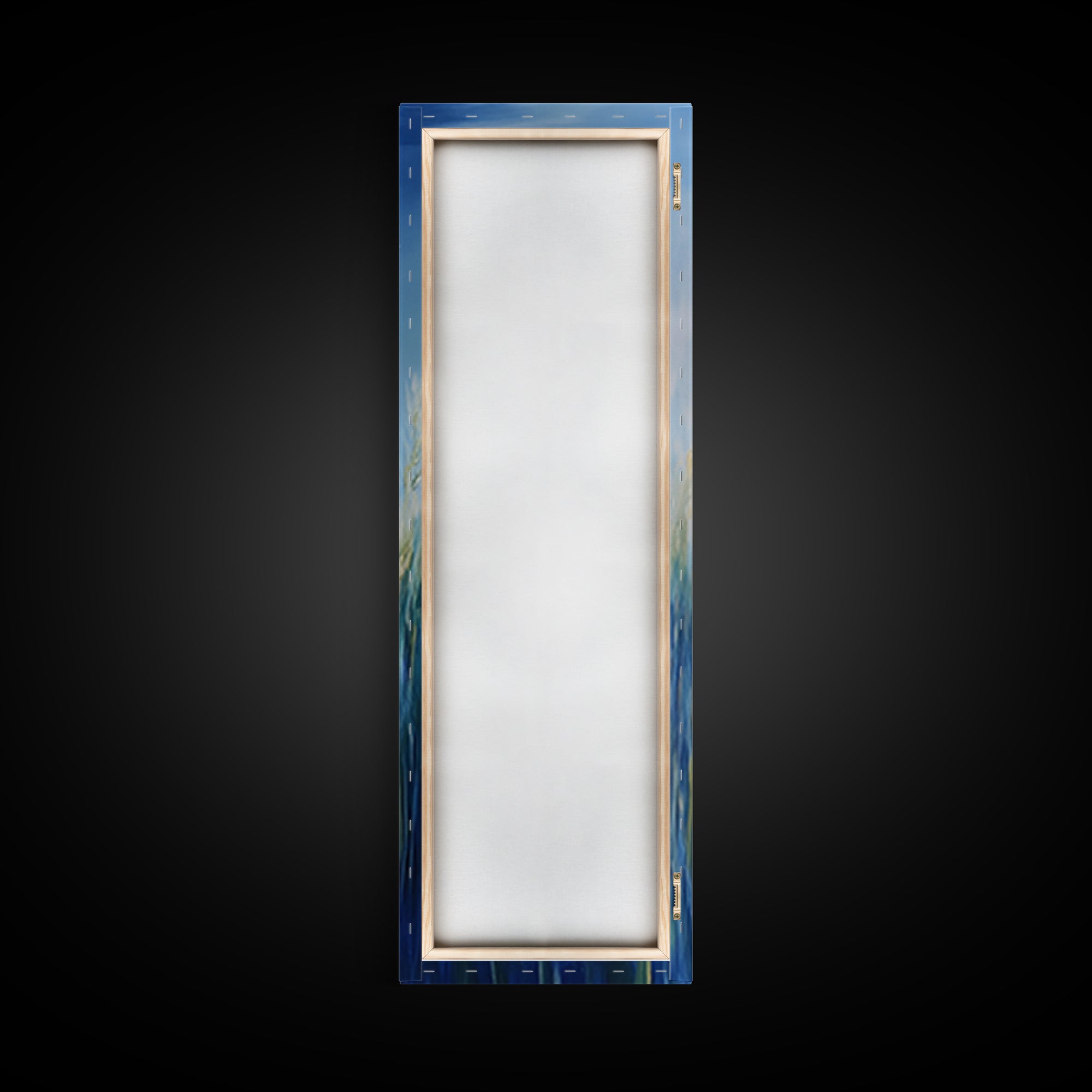 Bluegrass Field Wildflower Painting Framed Canvas Print Rustic Art Vertical Wall Art Farmhouse Art Botanical Prints