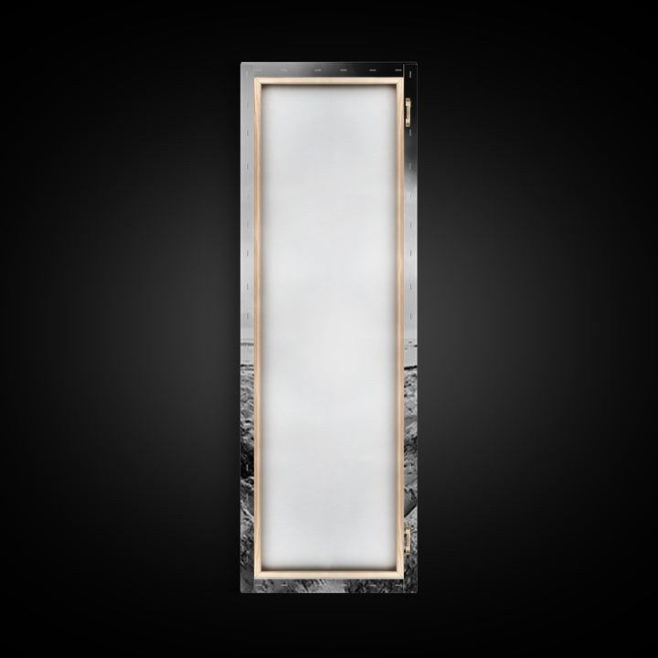 Beach Bonfire, Minimalist Art, Framed Canvas Print, nautical wall art, rustic decor, coastal painting, zen wall art, moody art, minimalist art