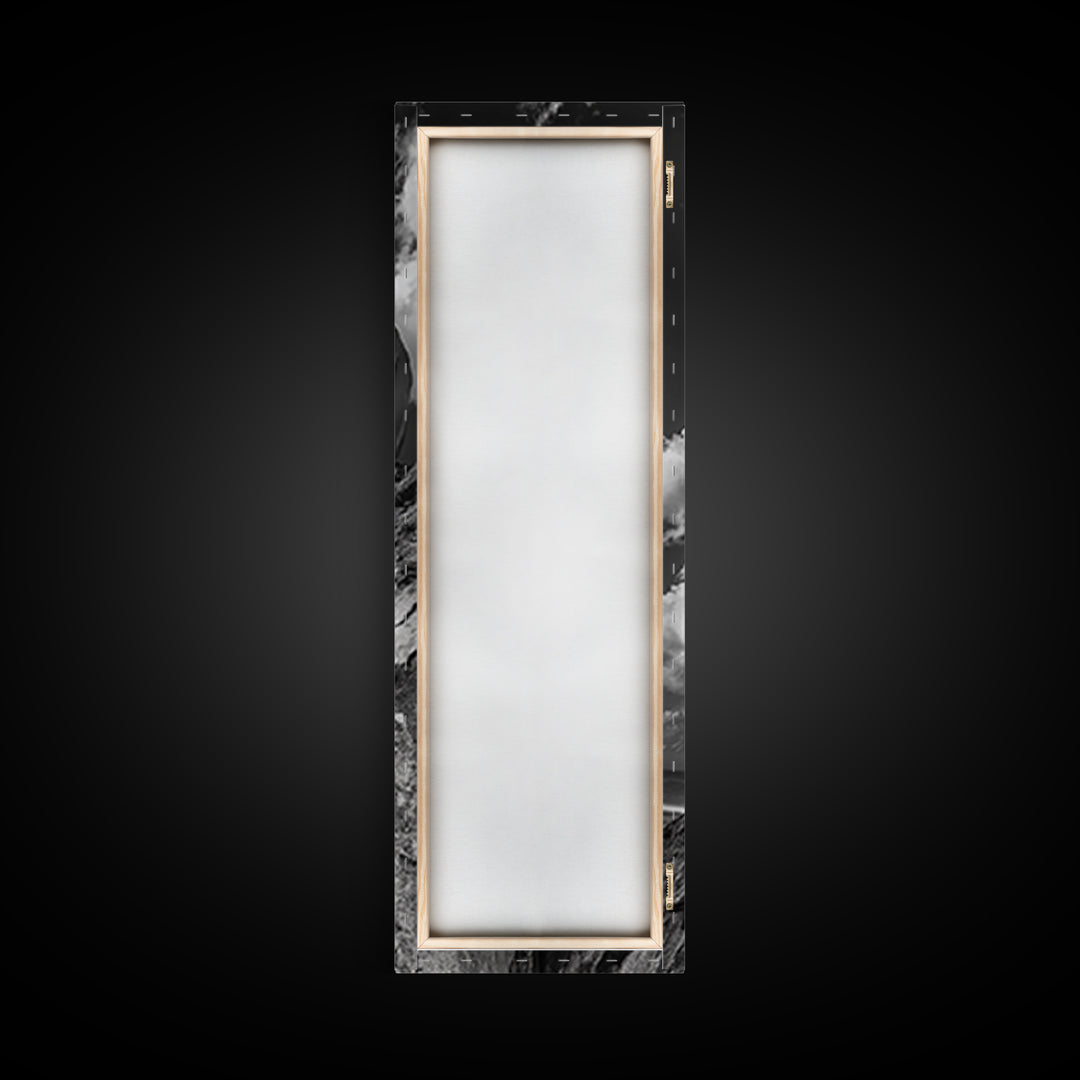 Bohemian Man, Clifftop Reflection, Framed Canvas Print, Coastal Cowgirl Wall Art, Rustic Décor, Boho Art, Minimalist Art