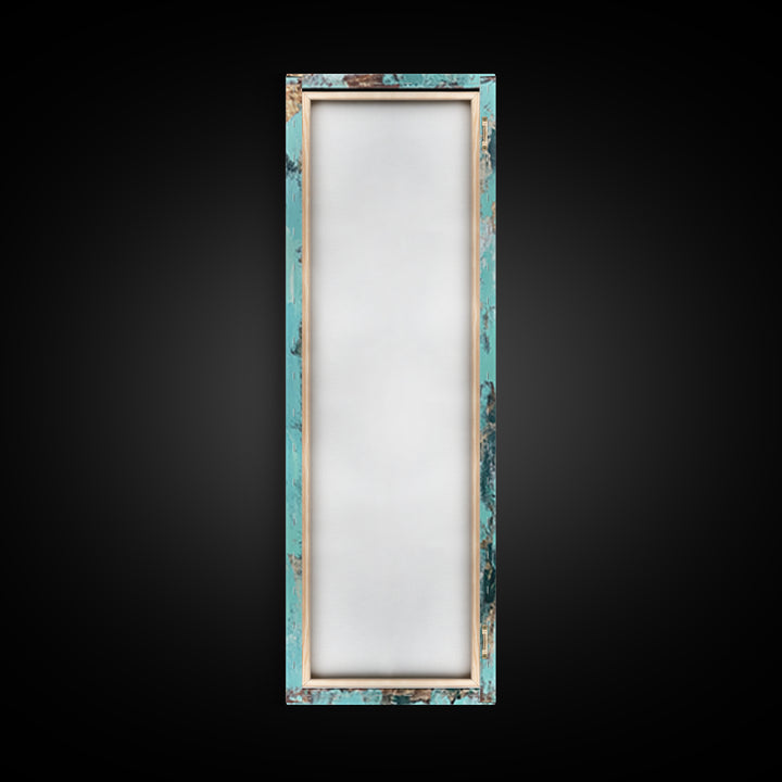 Textured Rustic Art, Canvas Print, Wabi Sabi Wall Art, Teal Wall Art, Abstract Minimalist Art, Tall Narrow Art, Farmhouse Decor