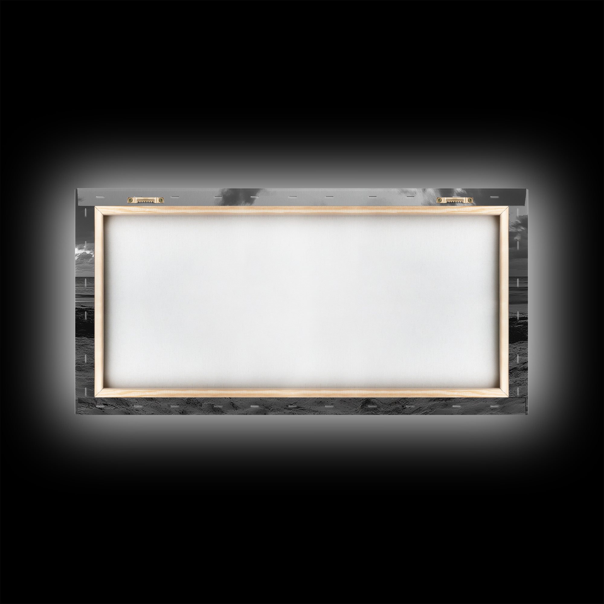 Campfire on Beach Framed Canvas Print | Seascape Painting | Coastal Wall Art | Moody Art | Rustic Decor | Extra Wide Art | Nautical Painting