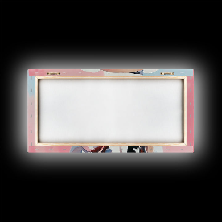 Cowgirl in White, Black Cowgirl Painting, Coastal Cowgirl Wall Art, Rustic Decor, Light Pink Wall Art, Canvas Print, Bedroom Art, Moody Art