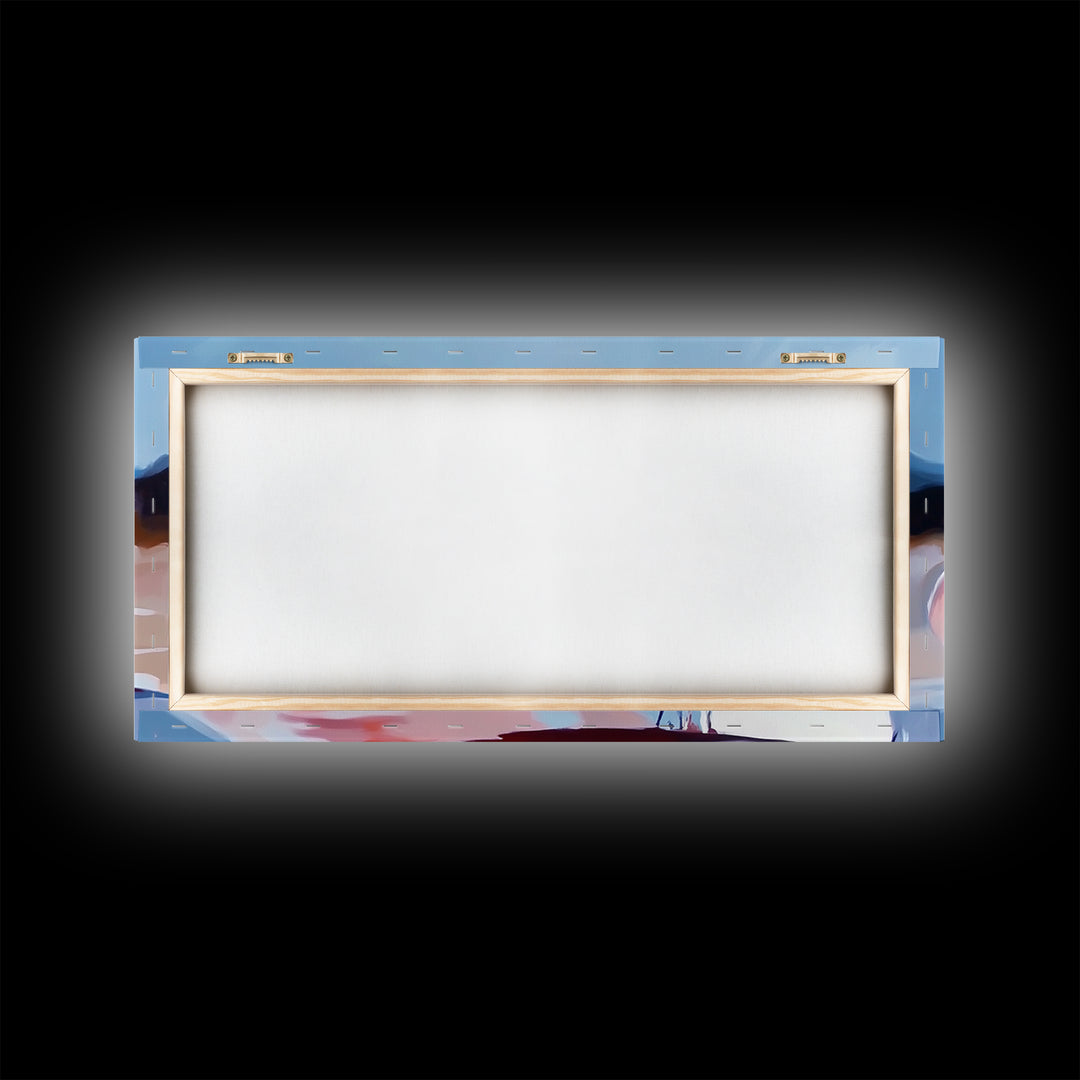 Cowboy hat, western art, farmhouse art, framed canvas print, rustic wall art, gift idea, wabi sabi art, pink abstract art, lofi art