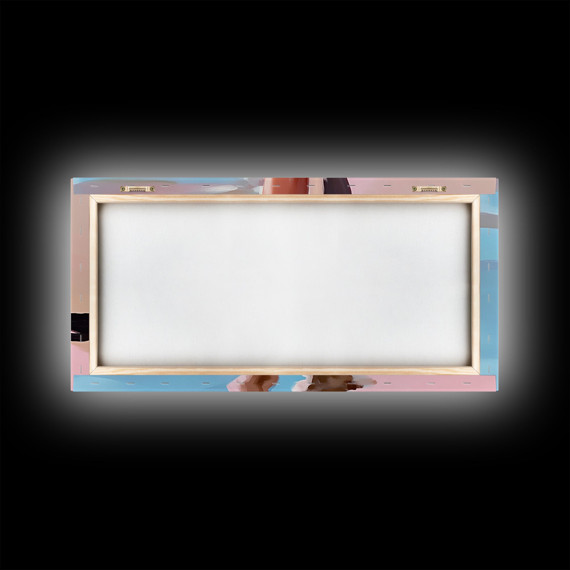 Barefoot Beach Walk, coastal decor, ocean painting, seascape painting, pink abstract art, light pink wall art, canvas print