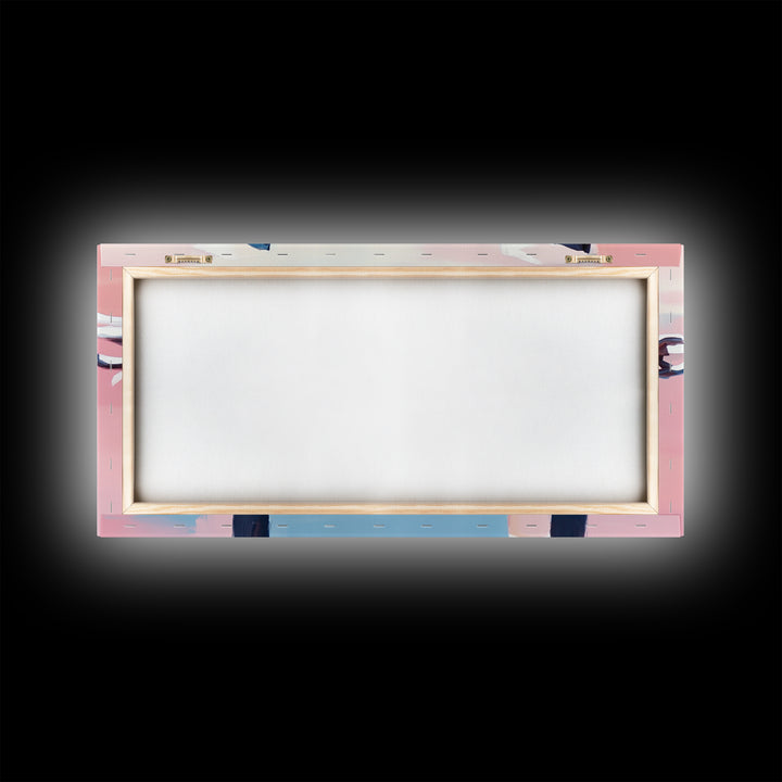 Barbed Wire Fence, rustic decor, pink abstract art, southwest wall art, minimalist art, boho art, framed canvas print