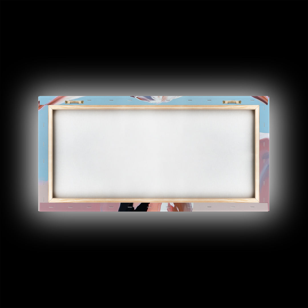 Bull And Bear Art, Rustic Wall Art, Farmhouse Art, Vintage Western Painting, Coastal Cowgirl Art, Framed Canvas Print, Above Couch Art