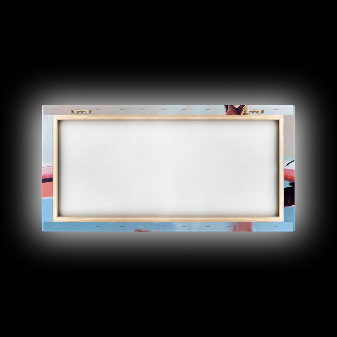 Coastal Woman, coastal wall art, beach painting, pastel art, nautical decor, surf wall art, canvas print