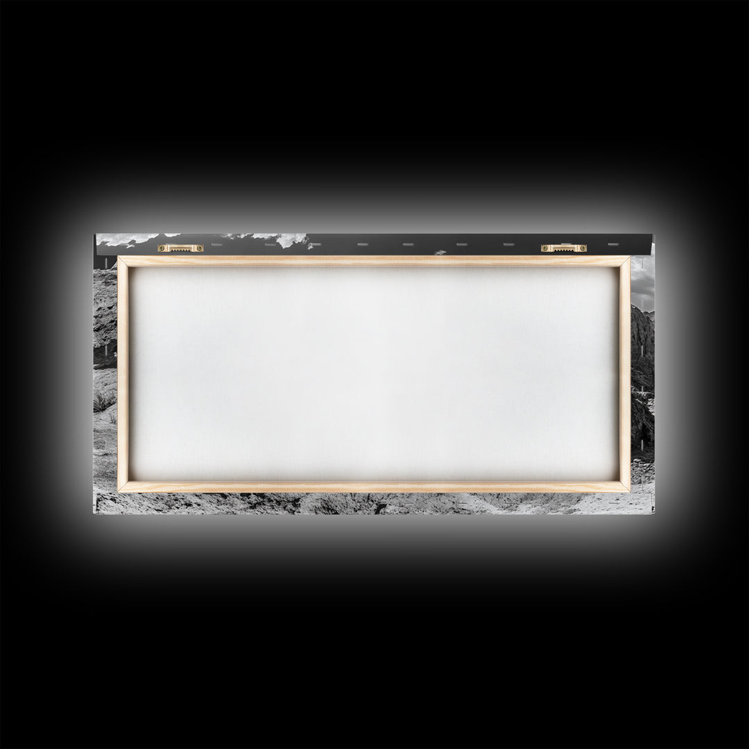 Desert Oasis Reflection Canvas Print Joshua Tree Art Southwest Wall Art Panoramic Art Above Sofa Art Gift Idea Rustic Wall Art