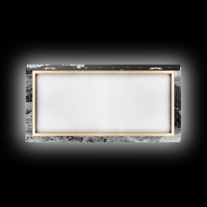 Desert Oasis Reflection Canvas Print Joshua Tree Art Southwest Wall Art Panoramic Art Above Sofa Art Gift Idea Rustic Wall Art