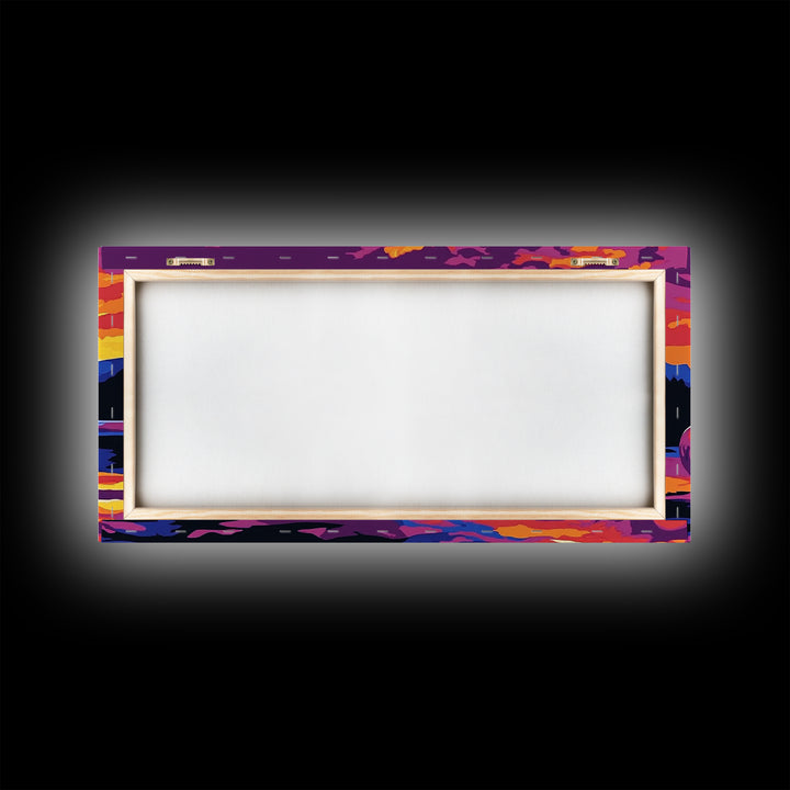 Cowboy Hat, coastal cowgirl wall art, rustic decor, landscape painting, western painting, Canvas Print, farmhouse art, southwest wall art