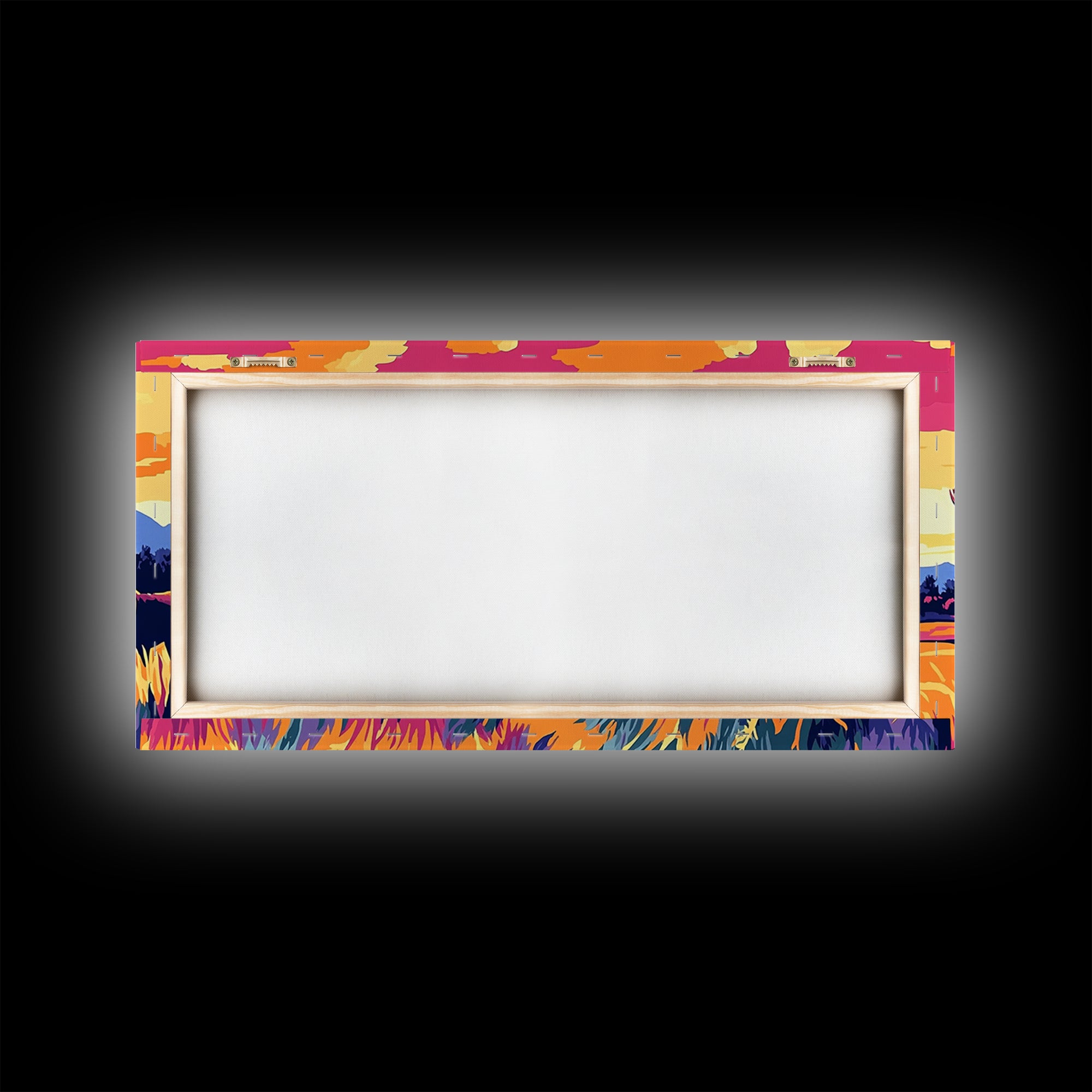 Autumn Elk, wildlife painting, deer drinking water in forest painting, rustic decor, farmhouse art, landscape painting, framed canvas print