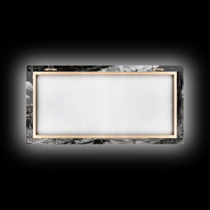 Cowboy Cabin Framed Canvas Print | Rustic Wall Art | Southwest Decor | Chicano Art | Above Couch Art | Moody Art | Western Landscape Art