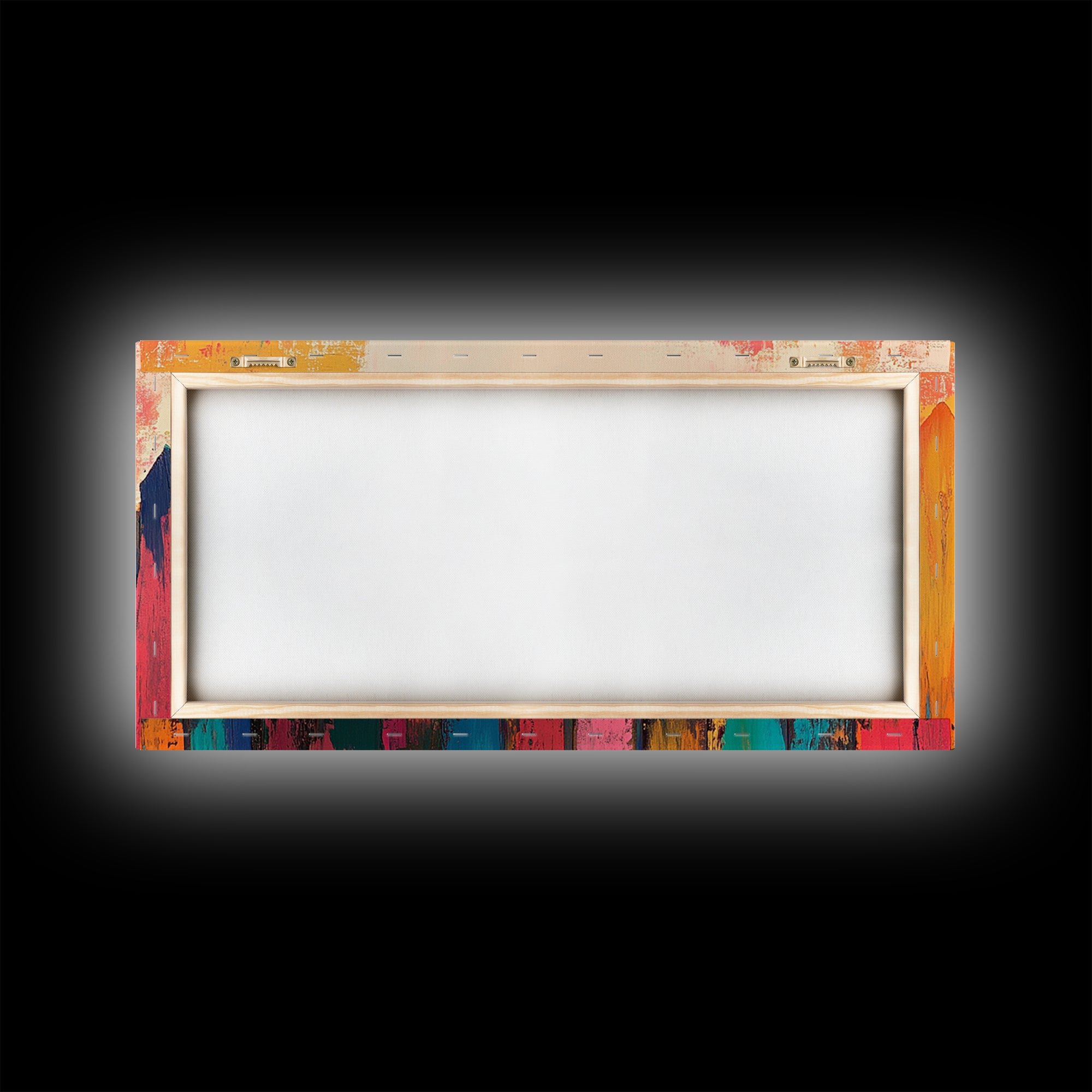 Rustic Fence Art, farmhouse art, rustic wall art, wabi sabi art, colorful wood painting, extra wide art, canvas print, southwestern decor