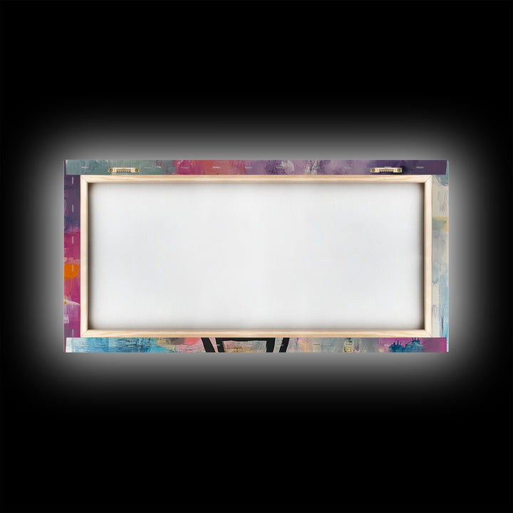 Campfire Art, Rustic Decor, Wild West Painting, Moody Wall Art, Extra Wide Art, Cozy Home Decor, Autumn Painting, Framed Canvas Print