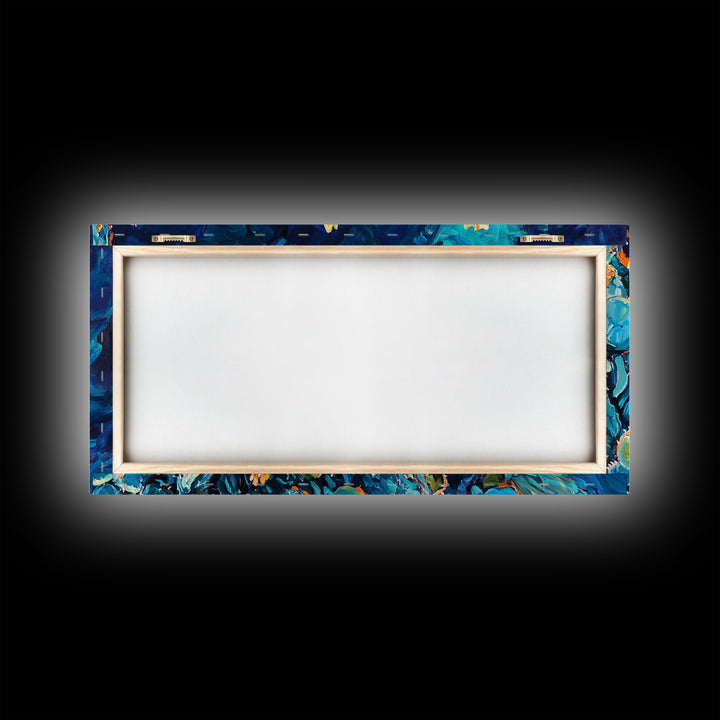 Cactus Bloom, Desert Flowers, Southwest Wall Art, Botanical Prints, Boho Art, Extra Wide Art, Bright Home Decor, Framed Canvas Print