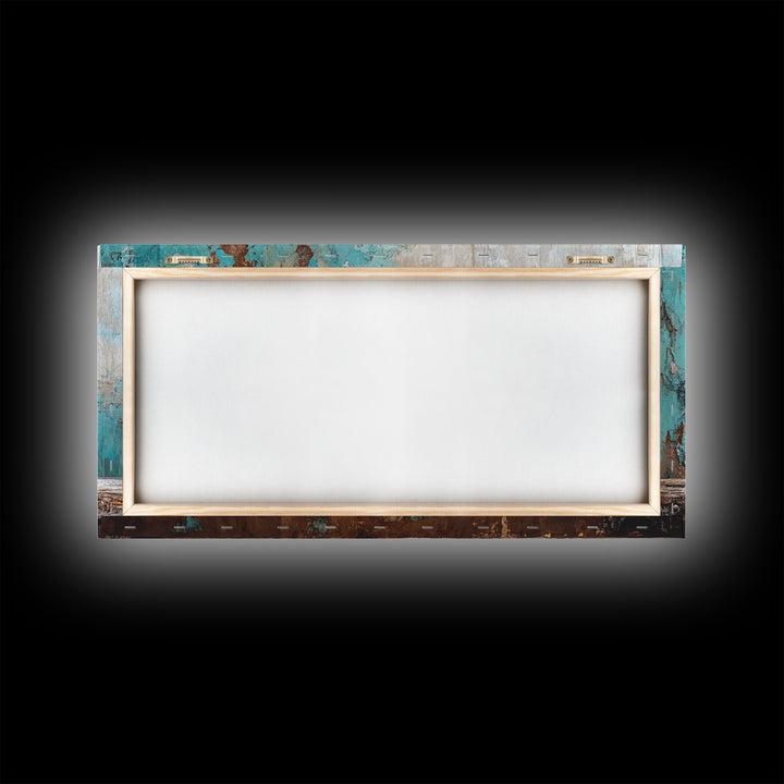 Cowboy Hat Art, Framed Canvas Print, Rustic Decor, Southwest Wall Art, Extra Wide Art, Farmhouse Art, Moody Art, Western Wall Art