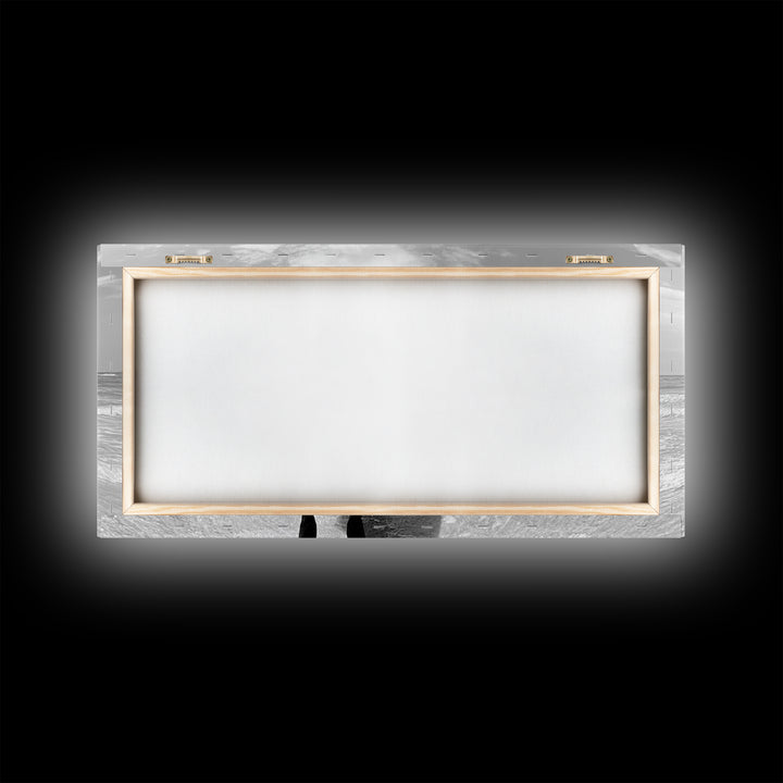 Curious Beach Cow, coastal wall art, cow painting, whimsical art, black and white photography, farmhouse decor, seascape painting, Canvas Print