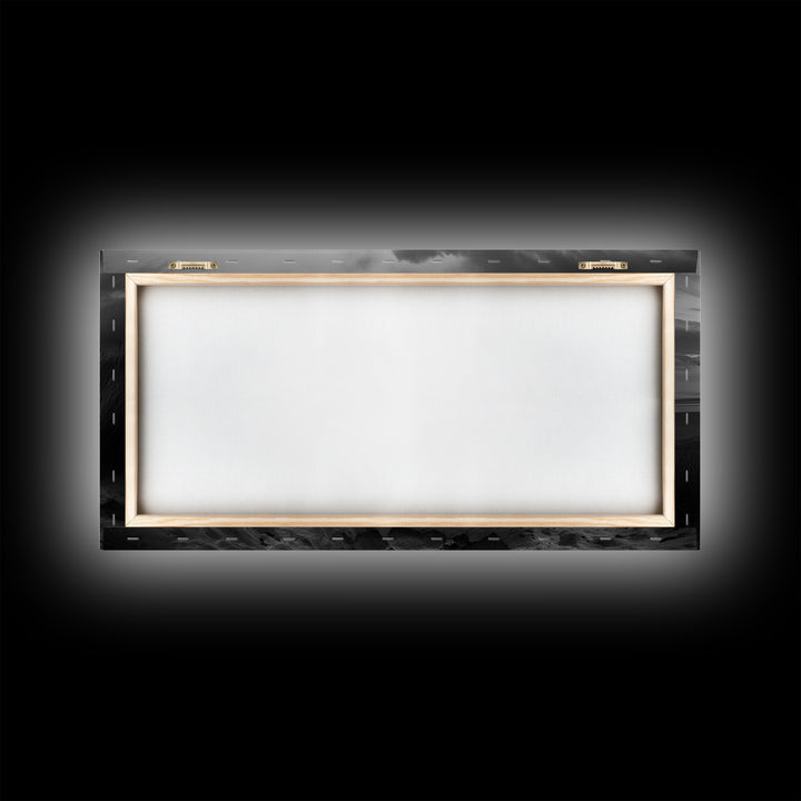 Bonfire on Beach, coastal decor, nautical painting, rustic art, beach sunset print, seascape painting, landscape painting, Framed Canvas Print