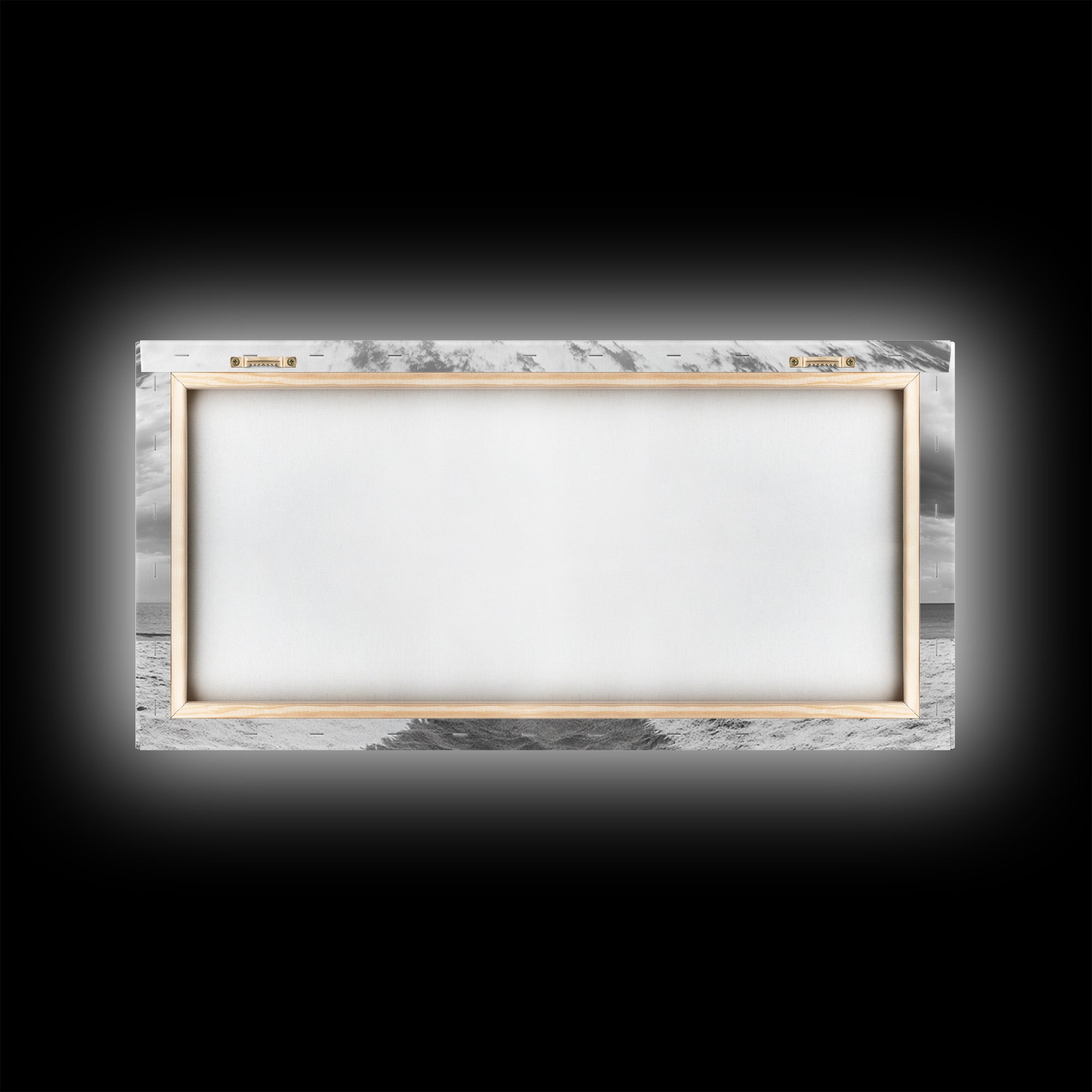 Beach Umbrella, Coastal Wall Art, Minimalist Art, Panoramic Art, Nautical Decor, Extra Wide Art, Coastal Landscape Art, Canvas Print