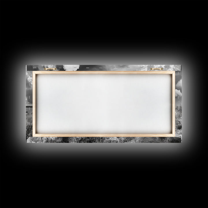 Desert Landscape, Joshua tree art, rustic decor, botanical prints, scenic view, panoramic art, southwest wall art, Canvas Print