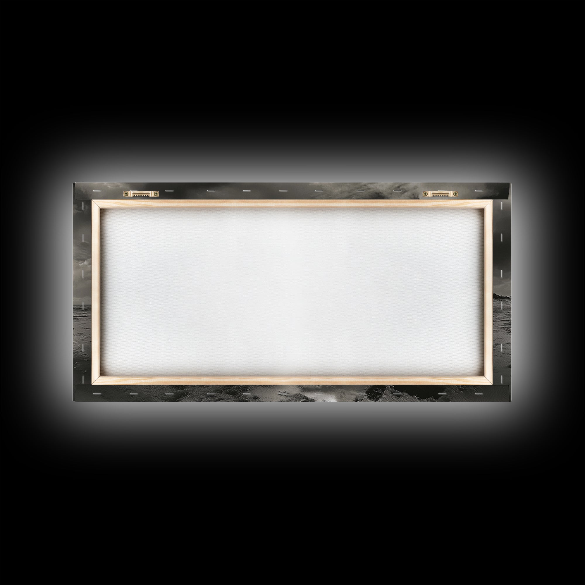 Buffalo, seascape painting, coastal landscape art, rustic decor, farmhouse art, panoramic painting, extra wide art, framed canvas print