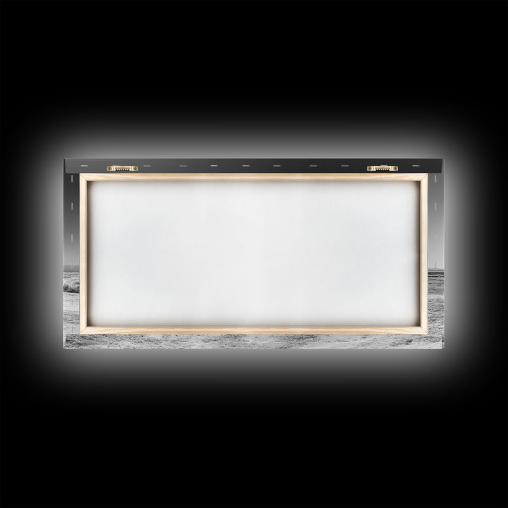 Covered wagon, rustic art, farmhouse art, western decor, landscape painting, extra wide art, panoramic art, framed canvas print