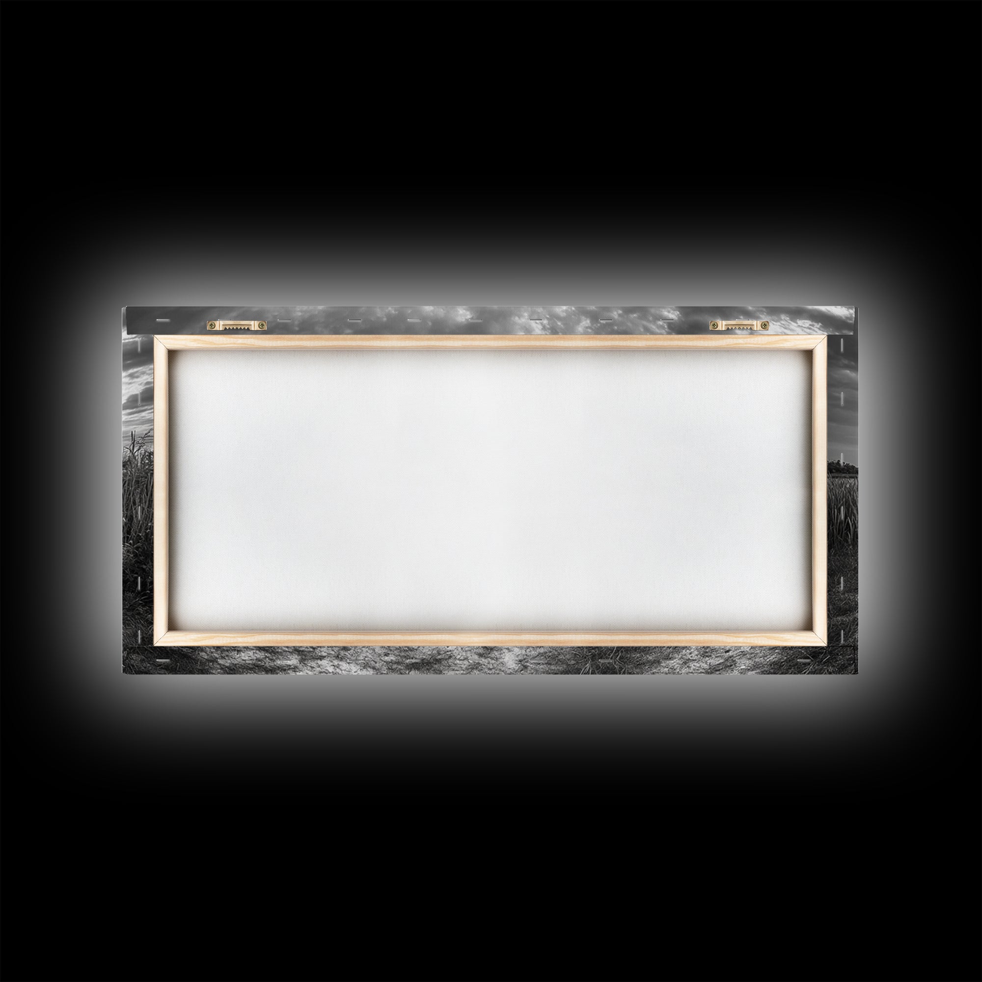 Canoe, lake, coastal cowgirl wall art, rustic decor, farmhouse art, panoramic art, horizontal wall art, extra wide art, framed canvas print