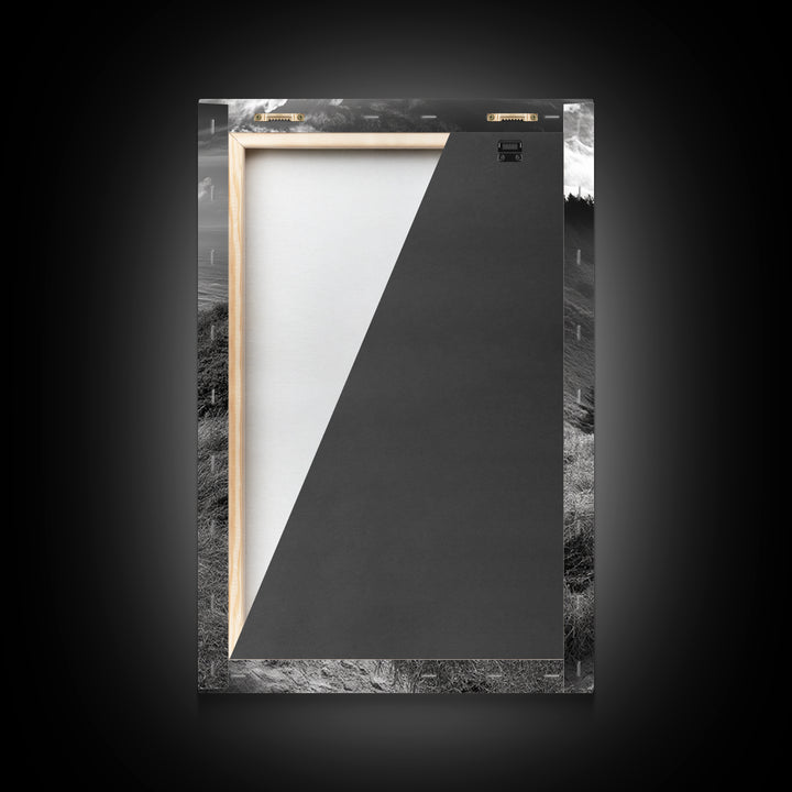 Coastal Pathway, coastal landscape art, seascape painting, nature trail print, ocean decor, beach house art, framed canvas print, nautical decor