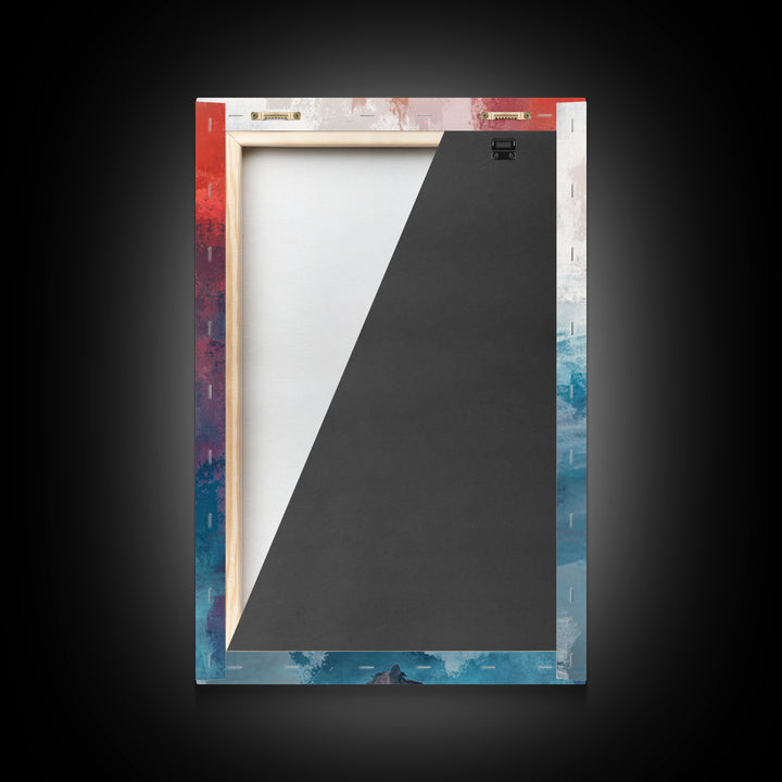 Rowboat Painting, Nautical Wall Art, Coastal Landscape Art, Rustic Water Scene, Framed Canvas Print, Lakehouse Decor, Gift Idea