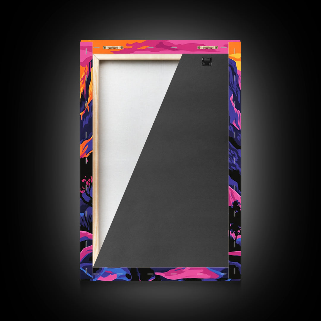 Canyon Sunset, Landscape Painting, Pink Orange Wall Art, Canvas Print, Southwest Wall Art, Nature Wall Art, Rustic Art, Gift Idea