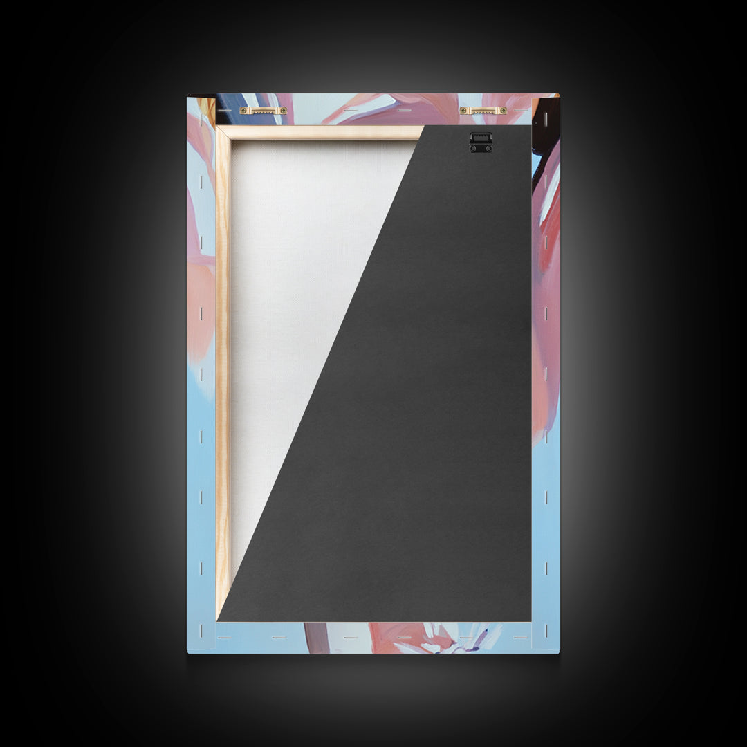 Cowgirl Boots, black cowgirl painting, coastal cowgirl wall art, rustic decor, light pink wall art, western aesthetic, Framed Canvas Print