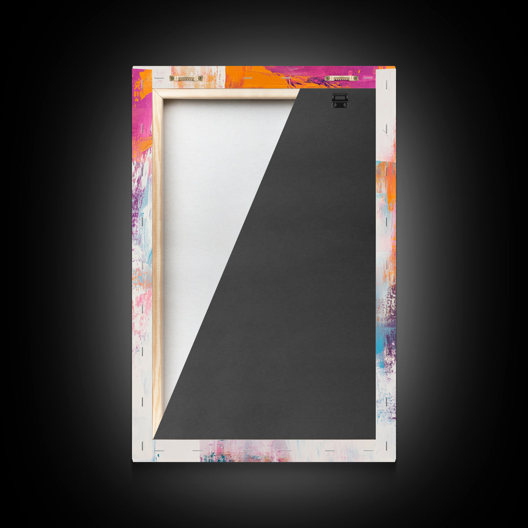 Cowboy Walking, chicano art, western aesthetic, rustic wall art, farmhouse art, moody art, bold colors, Framed Canvas Print