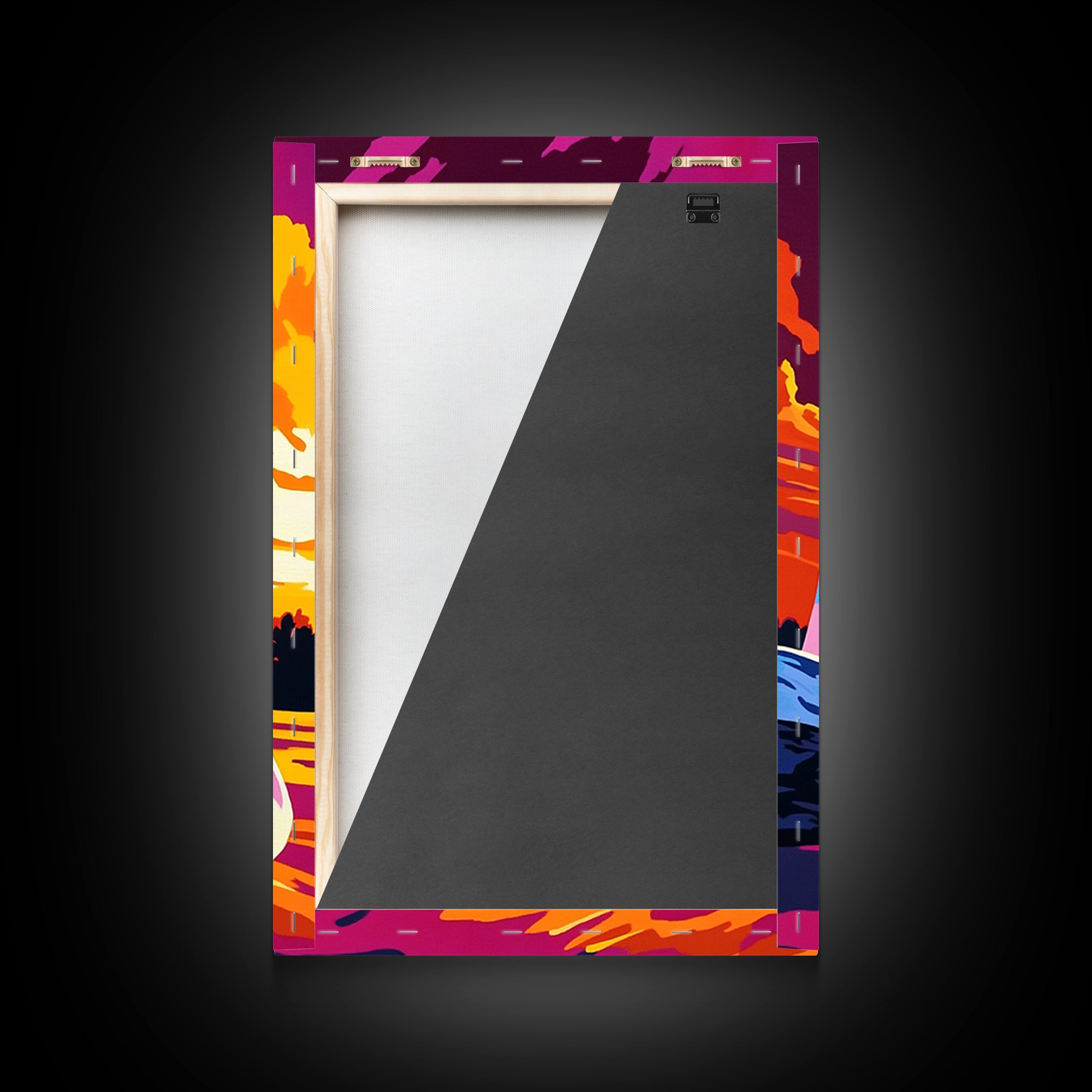 Cowboy Hat, Sunset Art, Rustic Wall Art, Pink Orange Wall Art, Canvas Print, Western Decor, Farmhouse Art, Above Couch Art