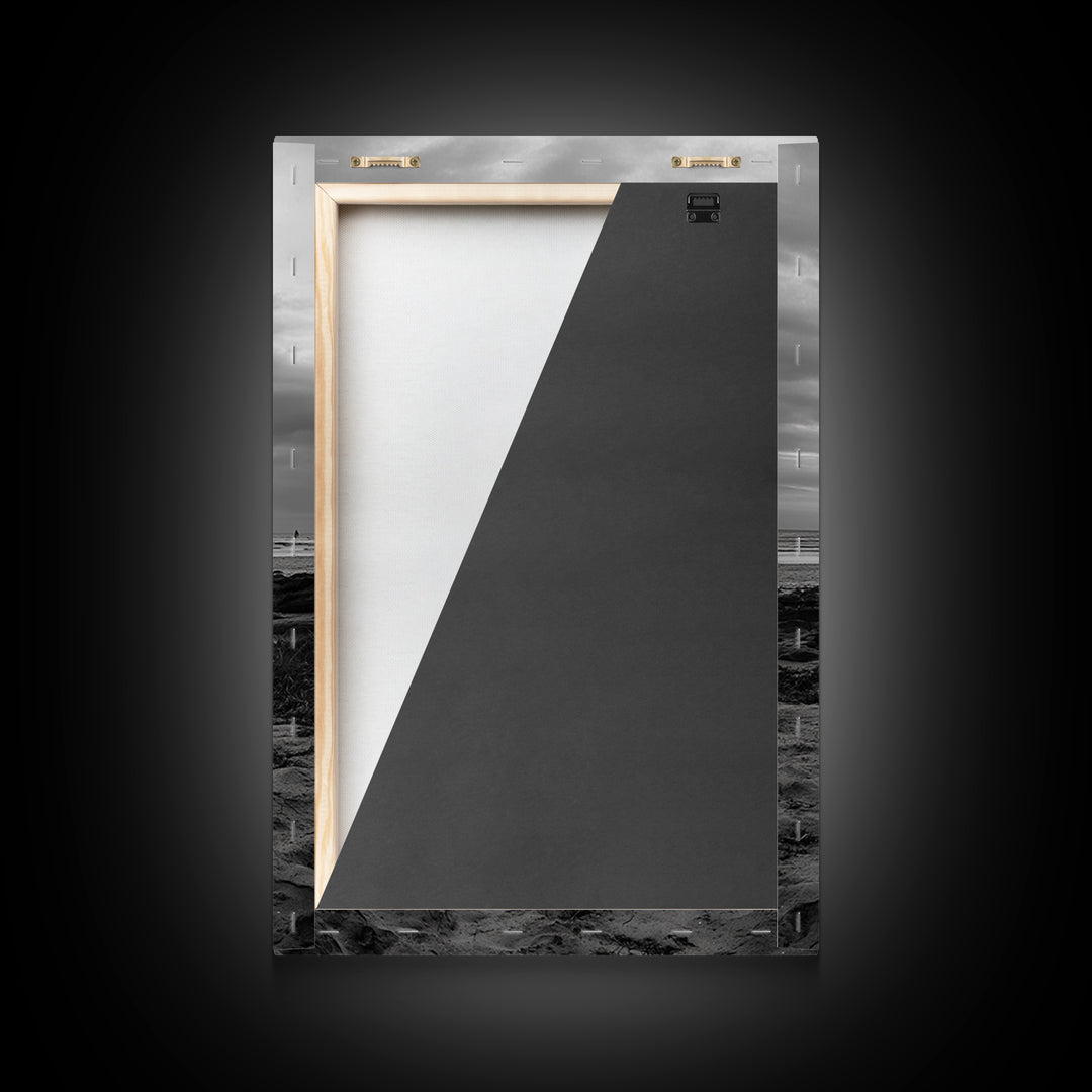 Beach bonfire, coastal art, ocean sunset, framed canvas print, nautical decor, seascape painting, cozy fire, moody beach art, fall vibes