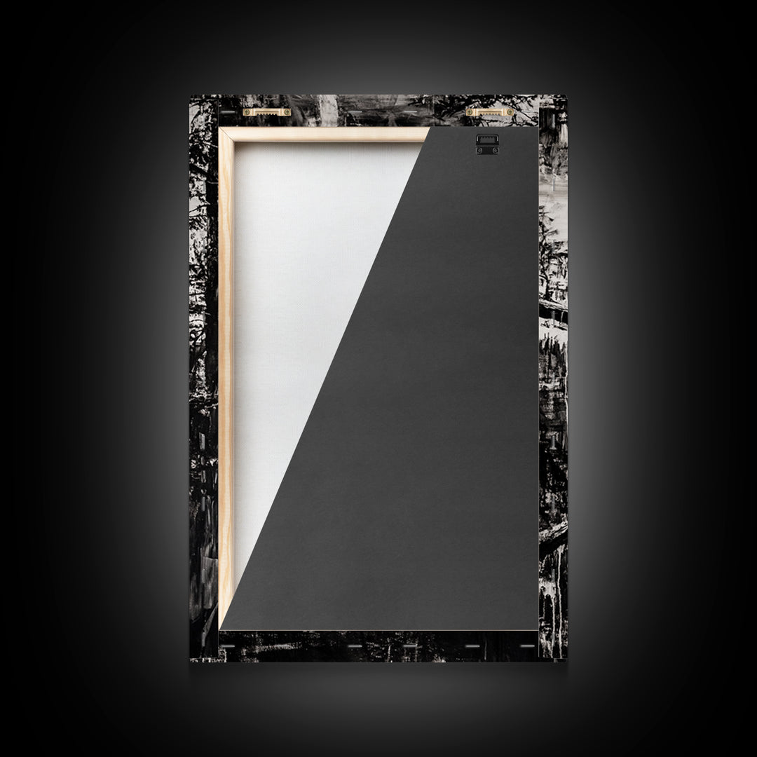 Bald Eagle, majestic bird, black and white, rustic decor, wildlife painting, nature art, framed canvas print, farmhouse wall art