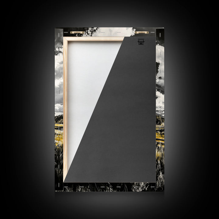 Rustic Barn, Farmhouse Art, Canvas Print, rustic wall art, barn landscape oil painting, smoky mountain art, wabi sabi wall art, vintage Christmas