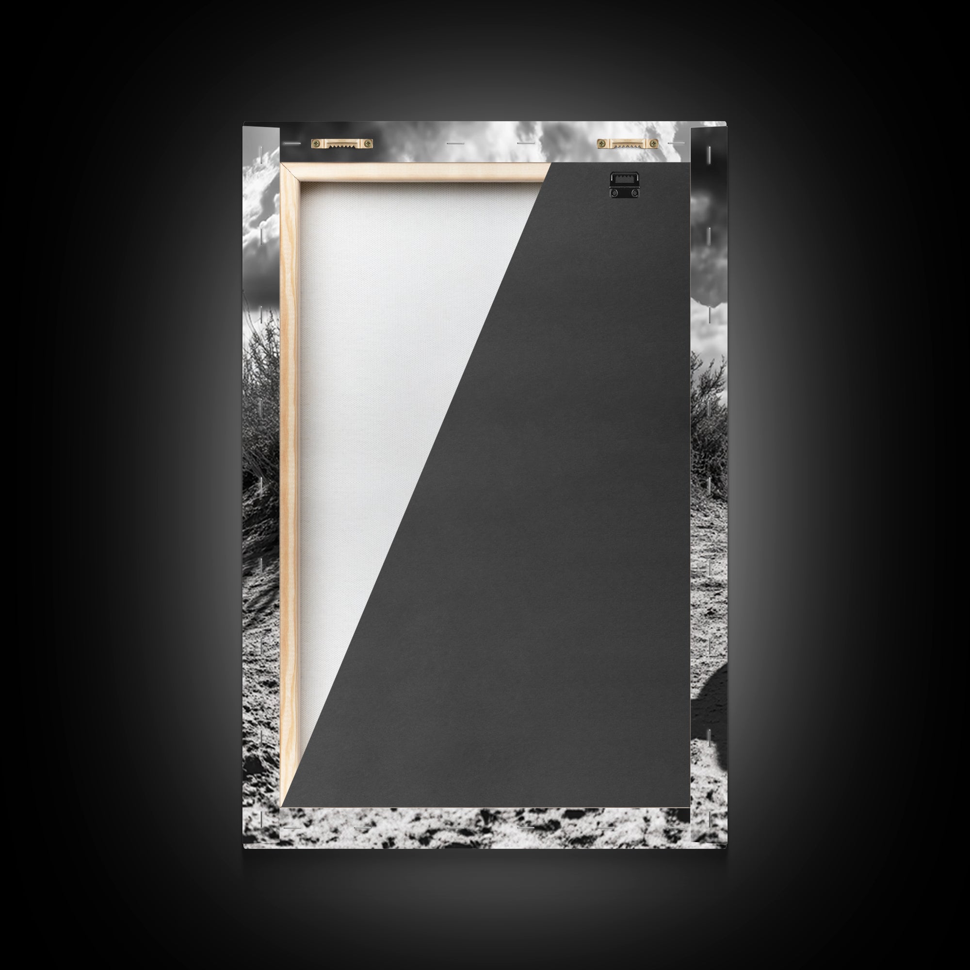 Desert Wolf, Wildlife Painting, Moody Art, Southwest Wall Art, Rustic Decor, Nature Scene, Canvas Print, Farmhouse Art