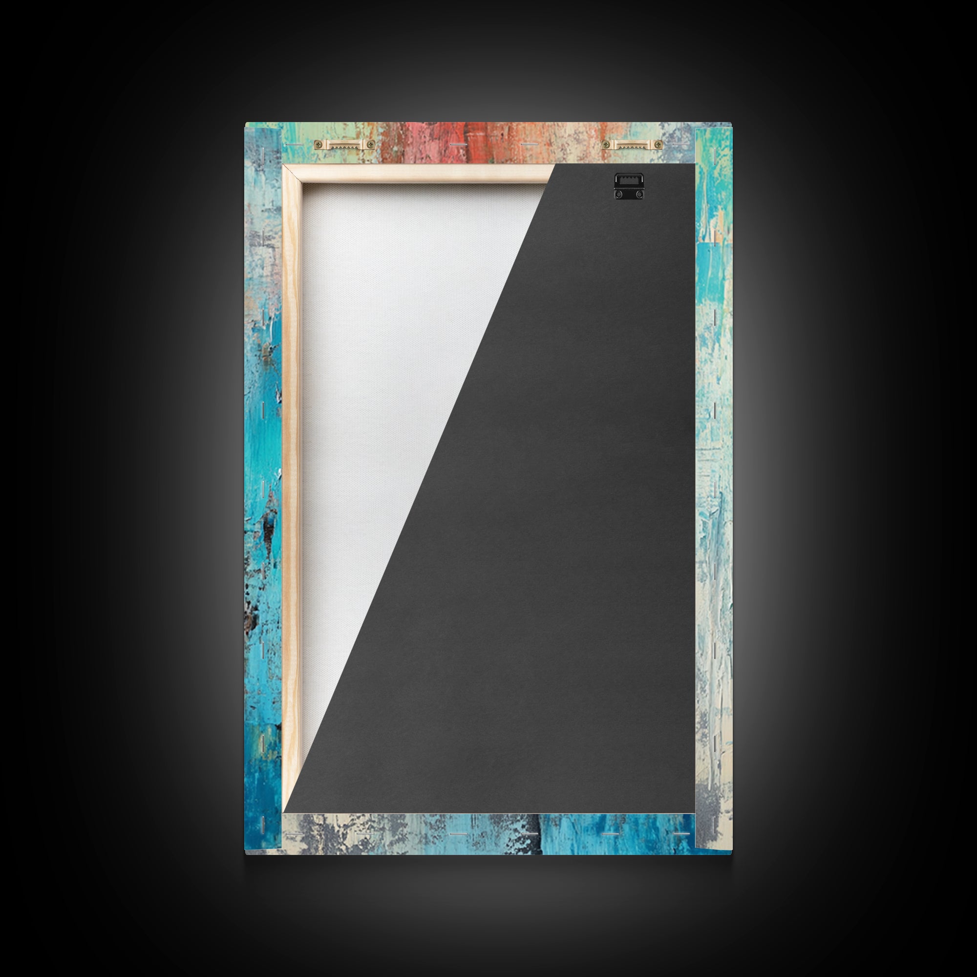 Abstract Frying Pan, kitchen art, food review kitchen art, rustic decor, geometric wall art, coffee wall art, Canvas Print