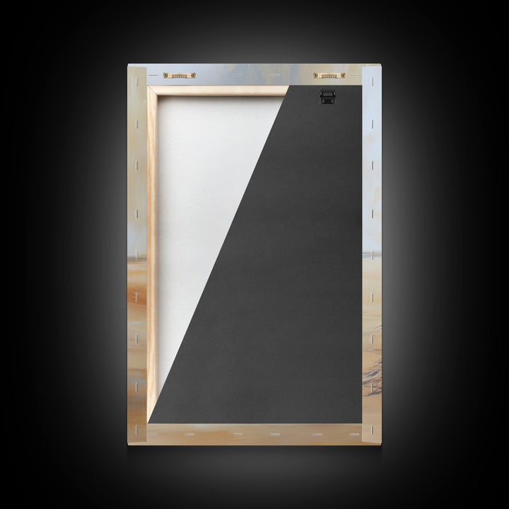 Desert Tumbleweed, southwest wall art, wabi sabi art, minimalist art, rustic decor, moody art, landscape painting, Canvas Print