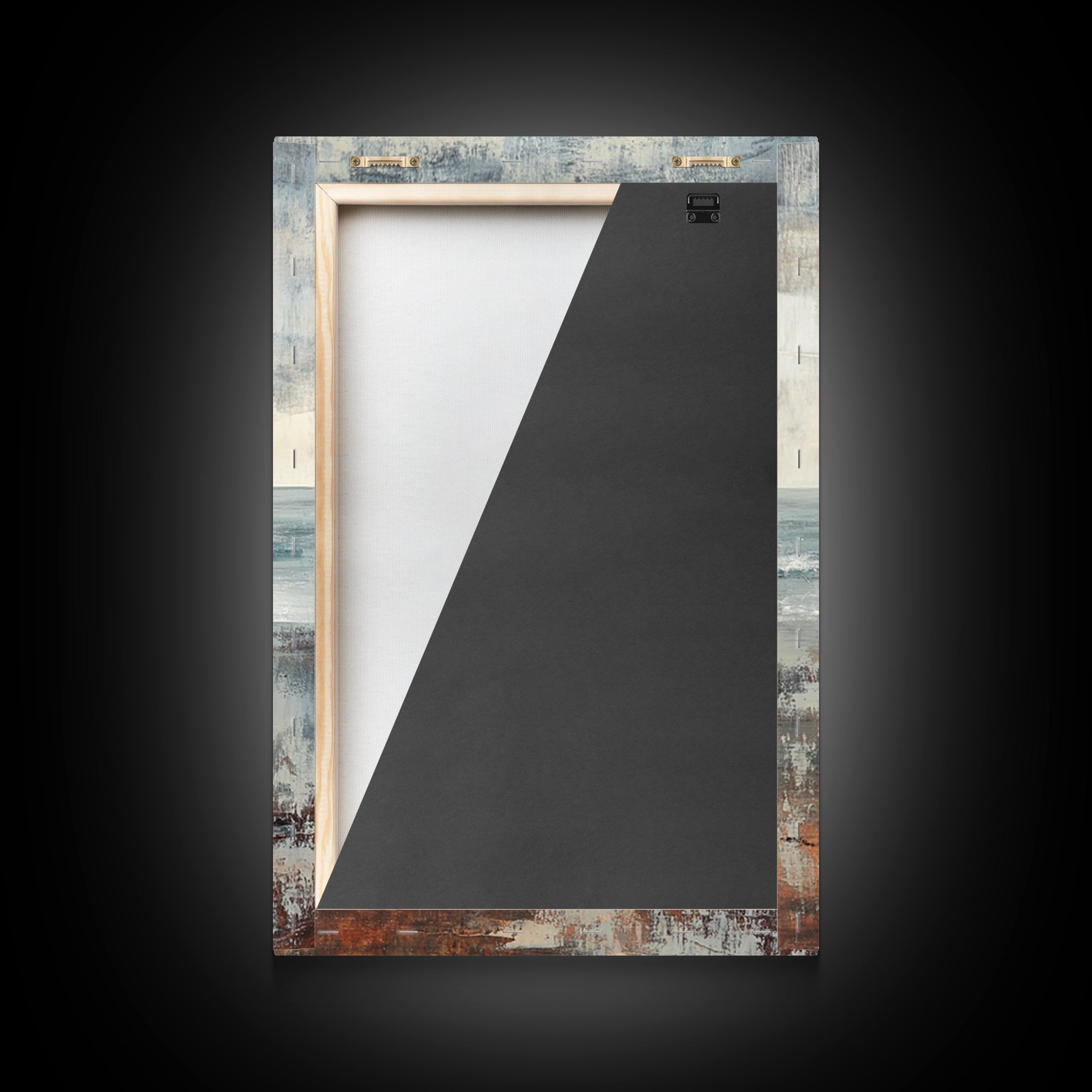 Coastal Wagon, Rustic Art, Framed Canvas Print, Nautical Decor, Moody Art, Minimalist Art, Wabi Sabi Art, Coastal Landscape Art