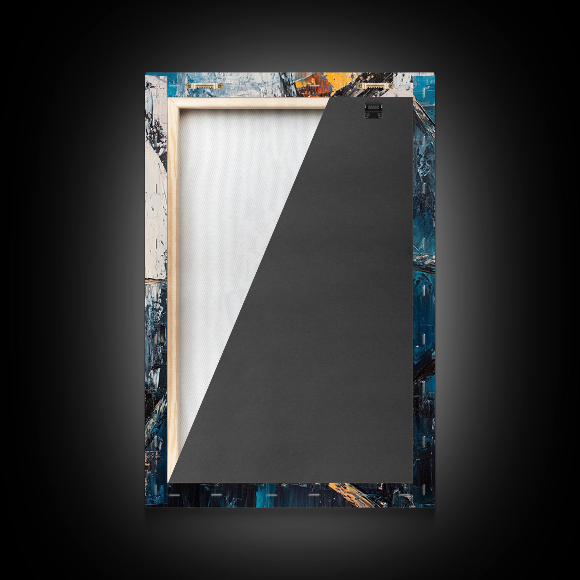 Abstract Wagon Wheel, Teal Wall Art, Rustic Art, Framed Canvas Print, Moody Aesthetic, Boho Decor, Farmhouse Art, Gift Idea