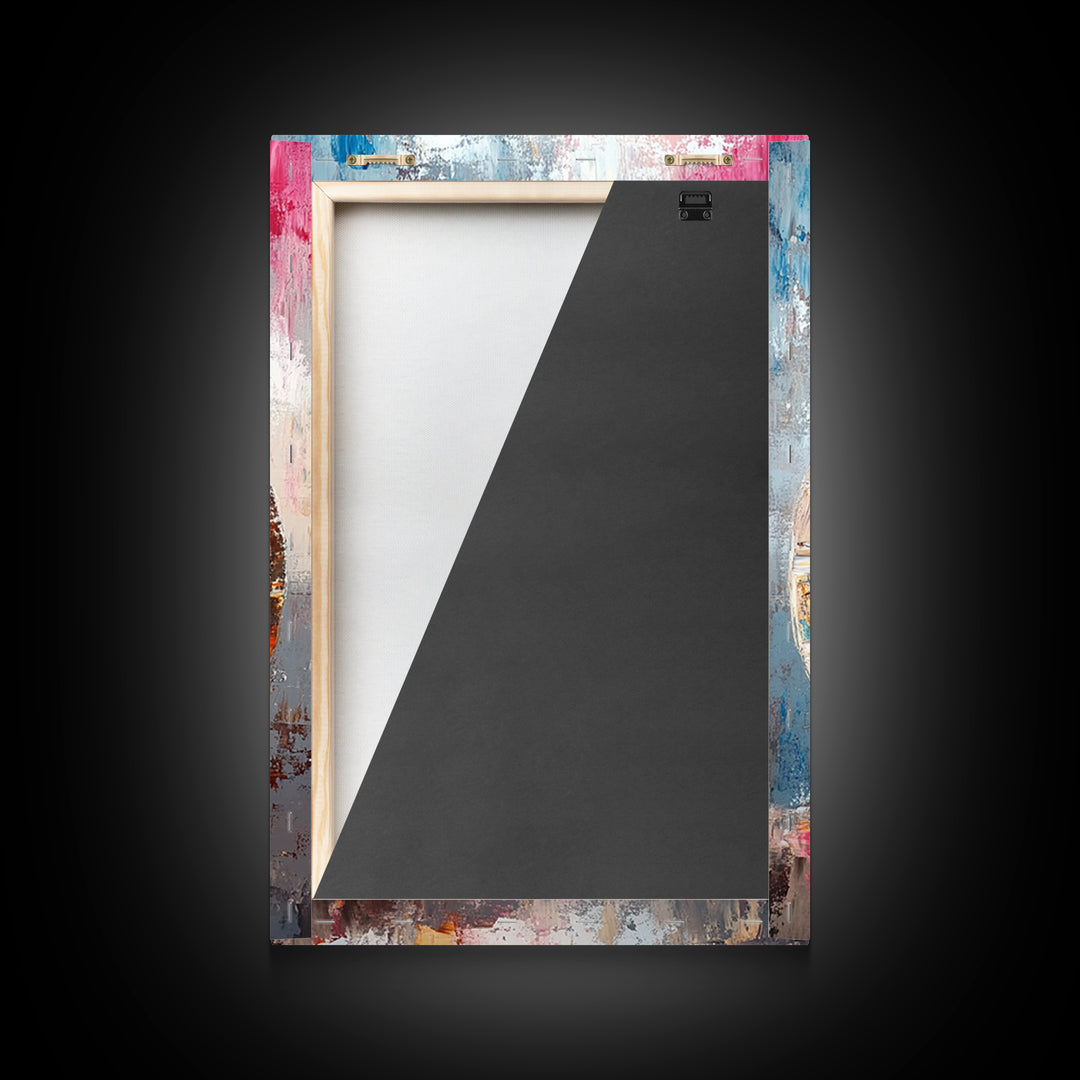 Abstract Rustic Wheel, Mosaic Wall Art, Teal Wall Art, Framed Canvas Print, Southwest Aesthetic, Moody Art, Farmhouse Decor, Gift Idea