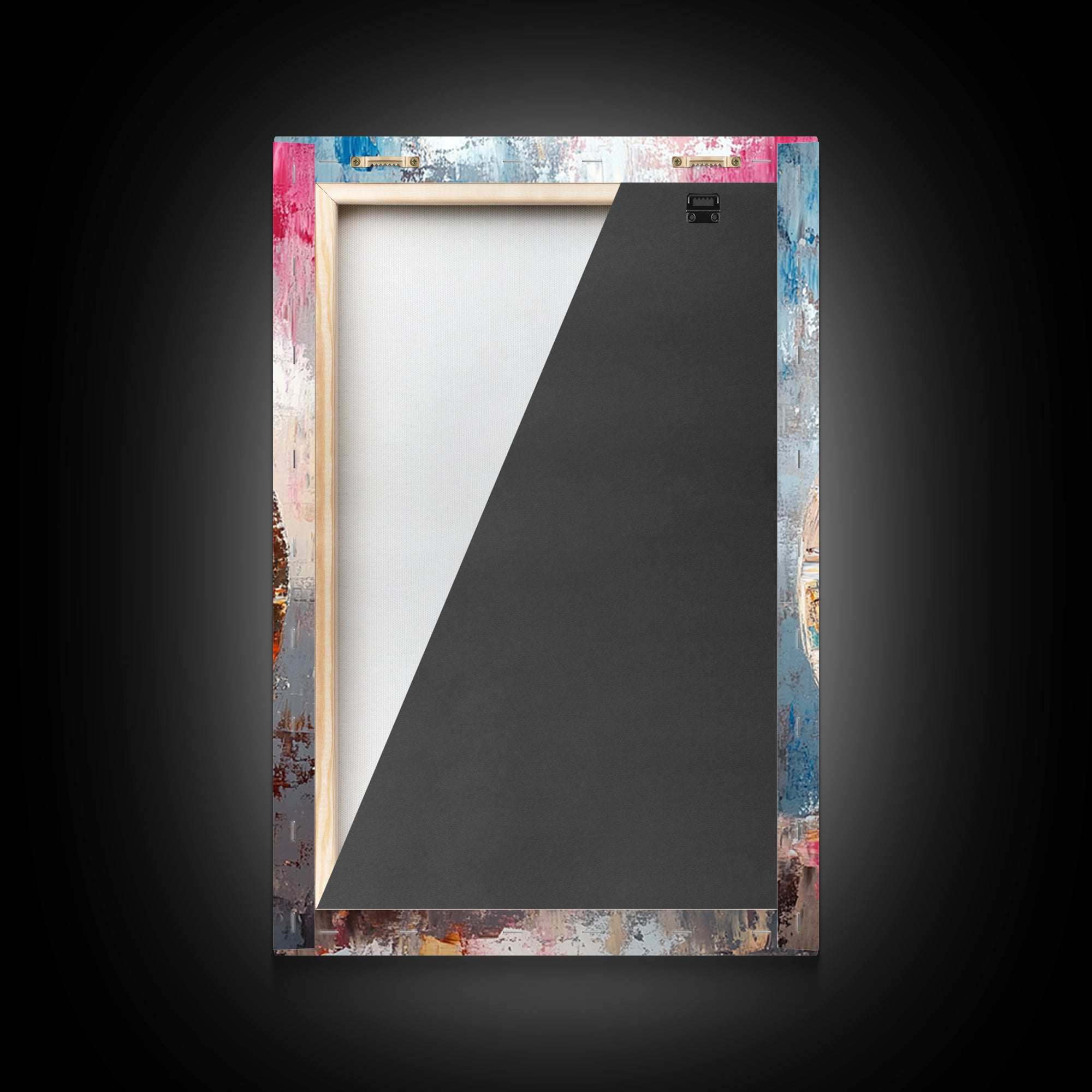 Abstract Rustic Wheel, Mosaic Wall Art, Teal Wall Art, Framed Canvas Print, Southwest Aesthetic, Moody Art, Farmhouse Decor, Gift Idea