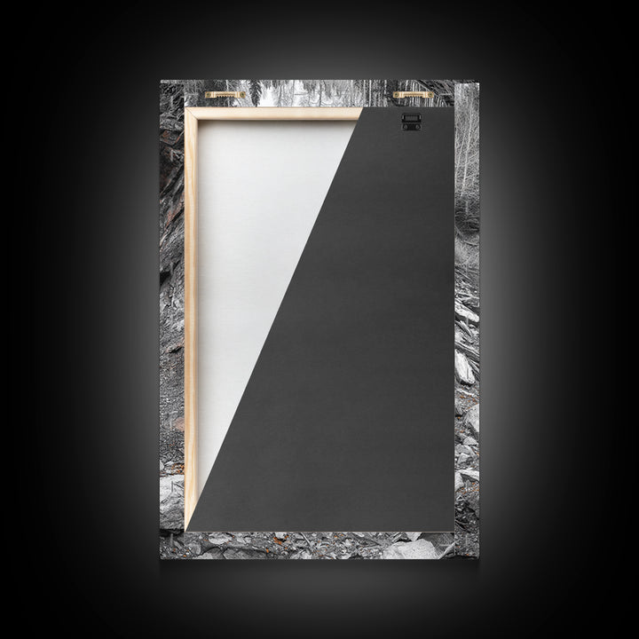 Cabin in the Woods, Rustic Barn Art, Wabi Sabi Wall Art, Moody Nature Art, Farmhouse Wall Art, Gift Idea, Framed Canvas Print, Boho Art