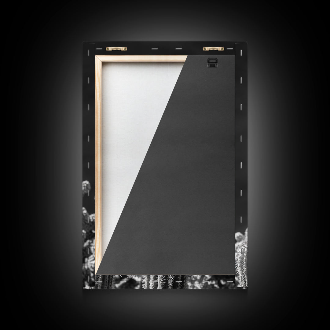 Cactus, desert flowers, vibrant nature art, framed canvas print, boho wall decor, southwest wall art, floral painting, Joshua tree art