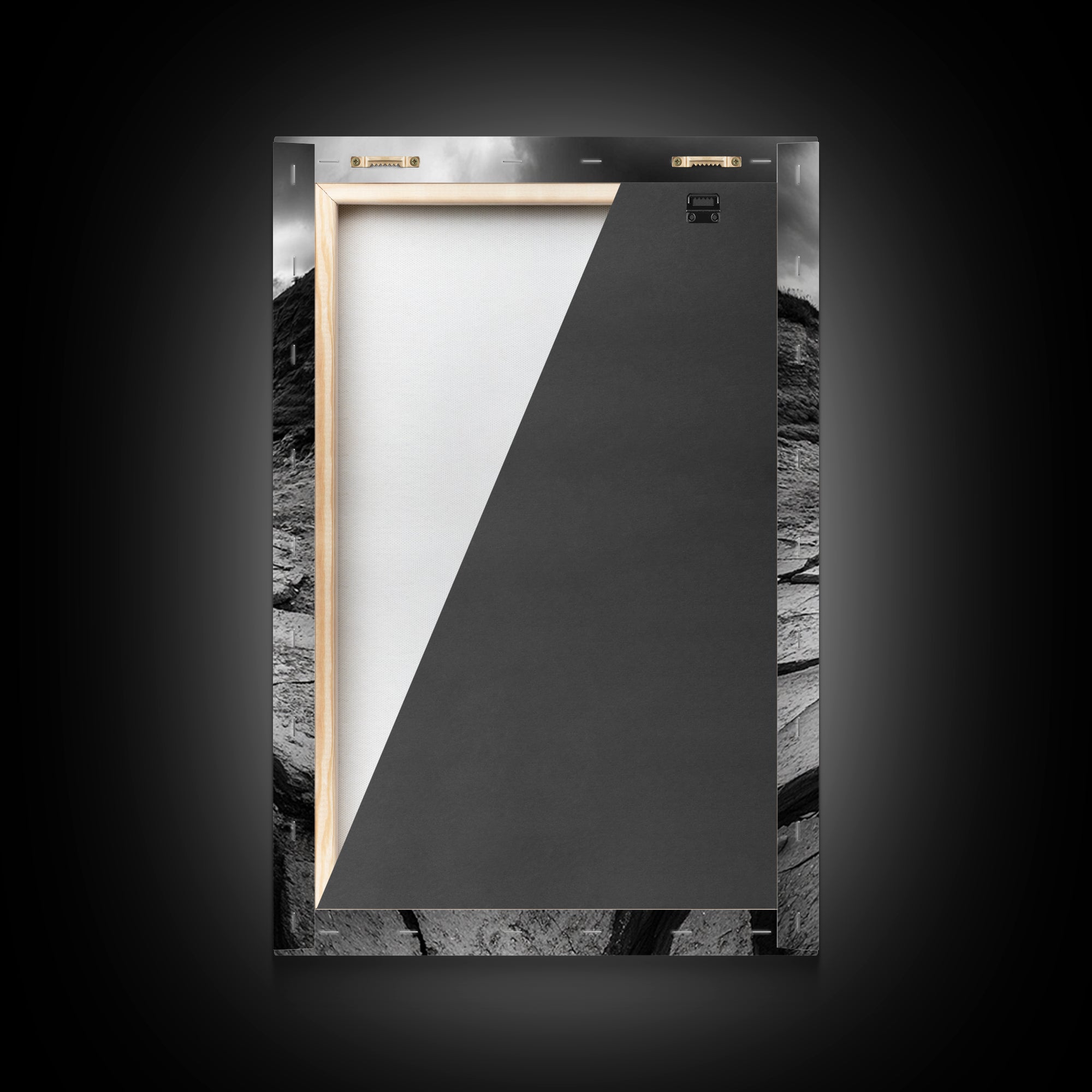 Cracked Earth, landscape painting, moody art, southwest wall art, wabi sabi art, extra wide art, framed canvas print, horizontal wall art