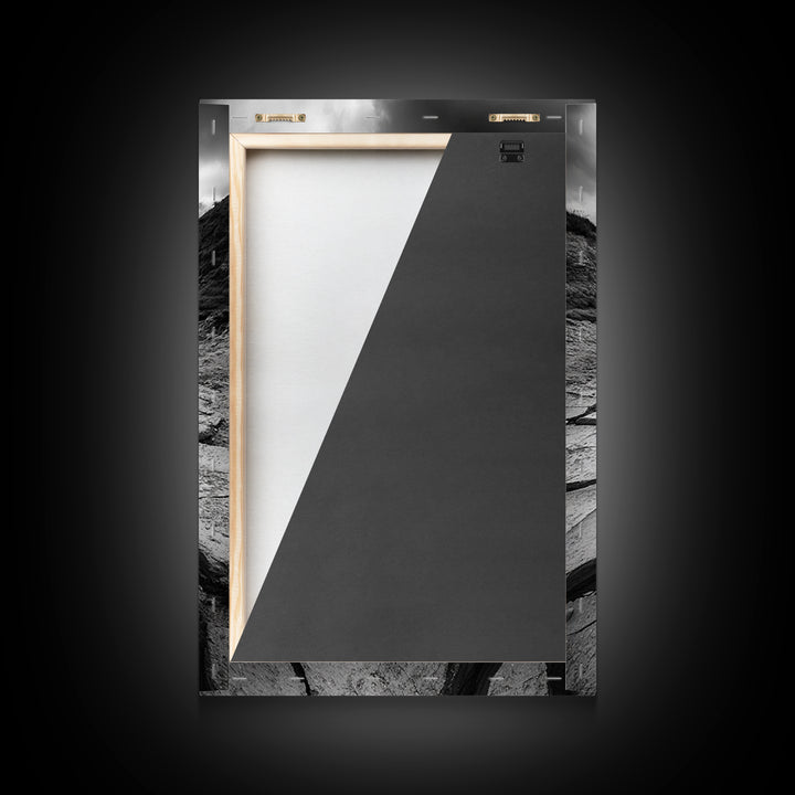 Cracked Earth, landscape painting, moody art, southwest wall art, wabi sabi art, extra wide art, framed canvas print, horizontal wall art