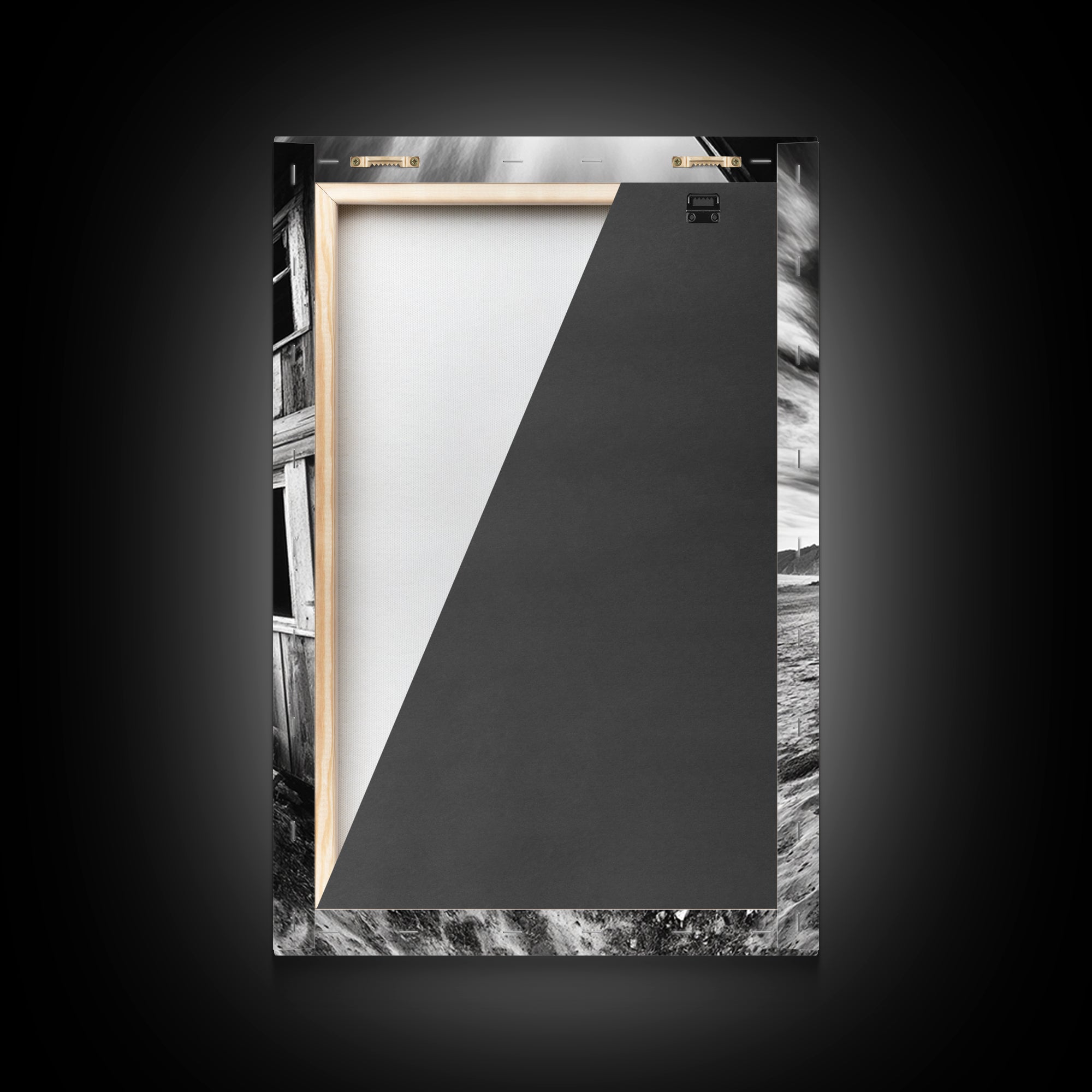 Rustic barn, farmhouse art, abandoned building, vintage Christmas, moody art, black and white wall art, wabi sabi wall art, framed canvas print