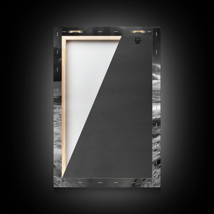 Beach bowl, wabi sabi wall art, coastal decor, moody art, minimalist art, black and white photography, framed canvas print, extra wide art