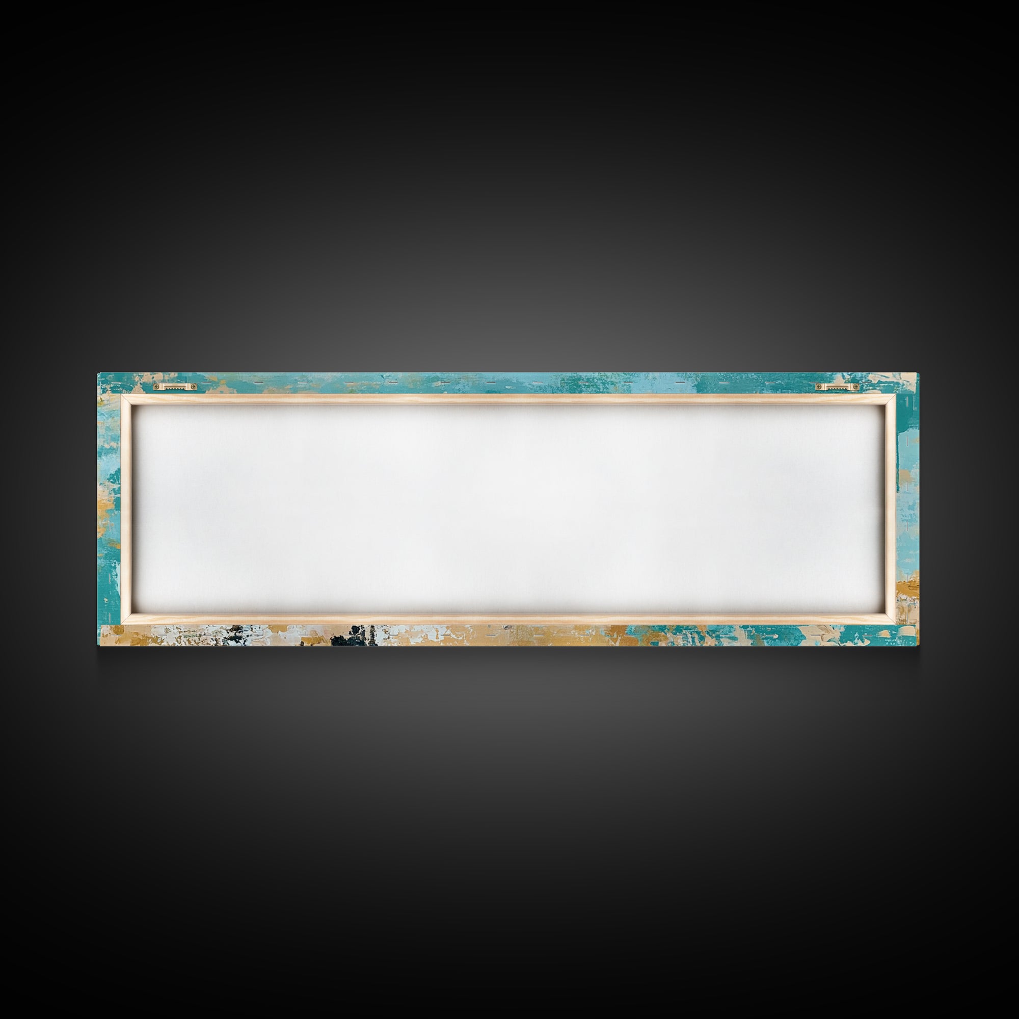 Blooming Cactus, agave painting, botanical prints, desert landscape art, teal wall art, wabi sabi art, rustic decor, Framed Canvas Print